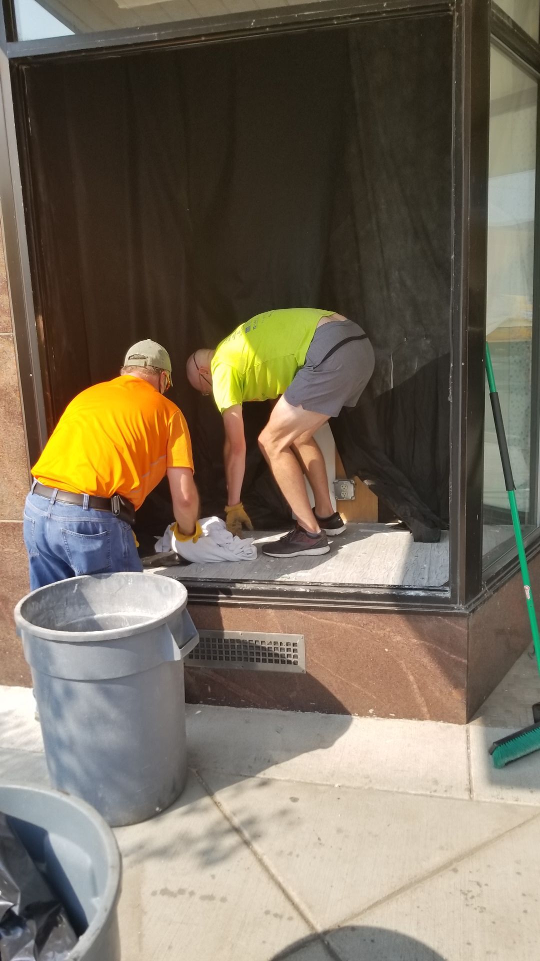 Boarding up businesses